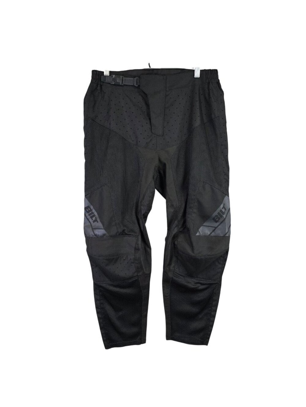 Mens Bilt Black Motorcycle Riding Pants Polyester Shell & Lining Breathable 34